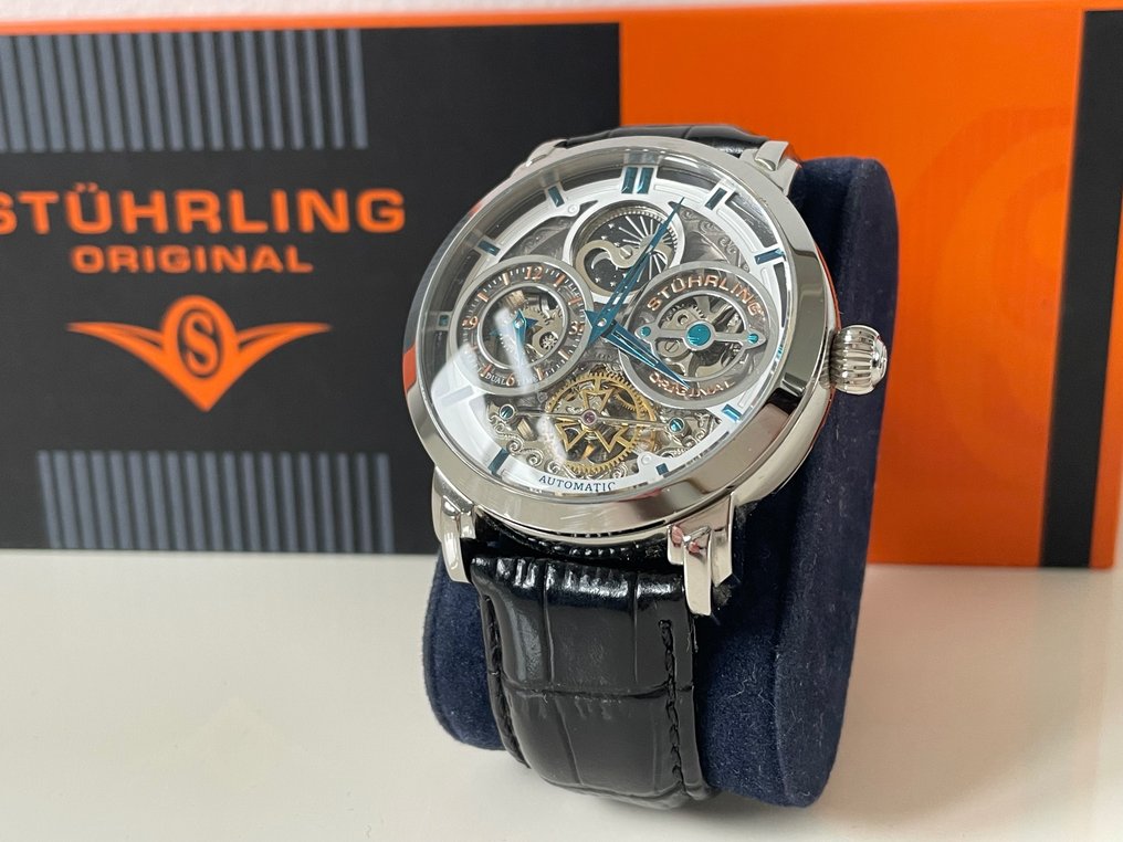 Stuhrling open best sale heart watch