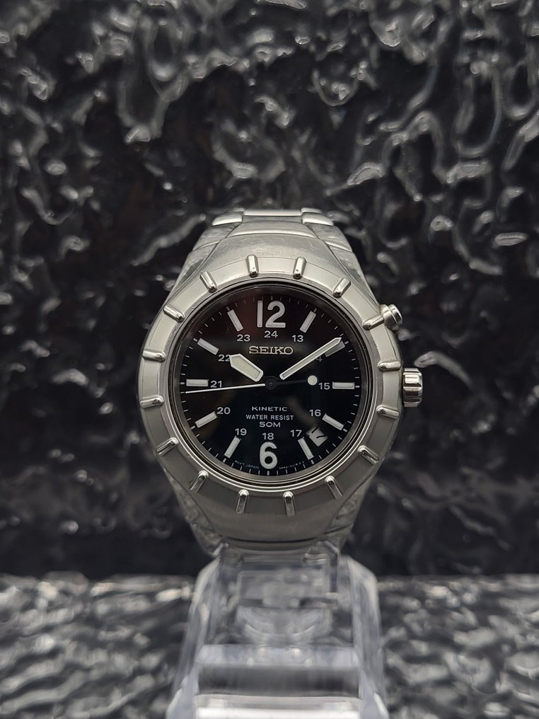 Seiko Military Kinetic No reserve price 5M42 0F19 Men