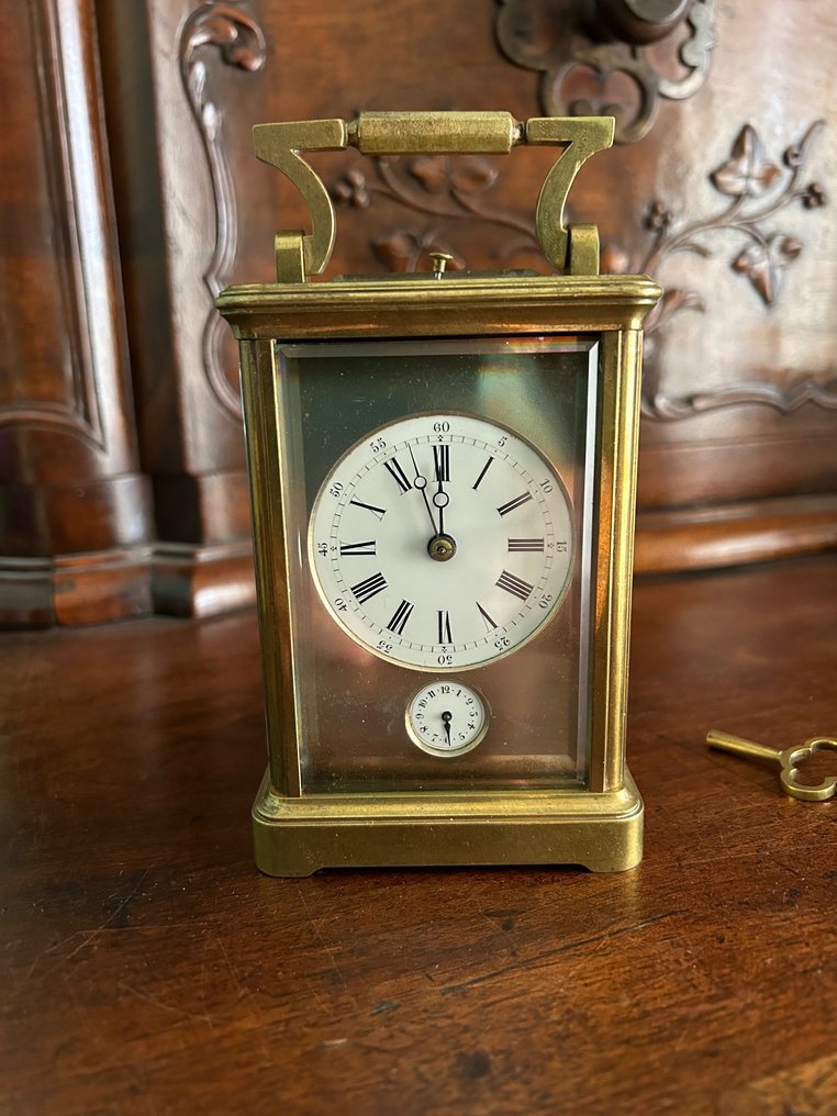 Horloges de table bureau Pendulette de voyage Laiton Verre