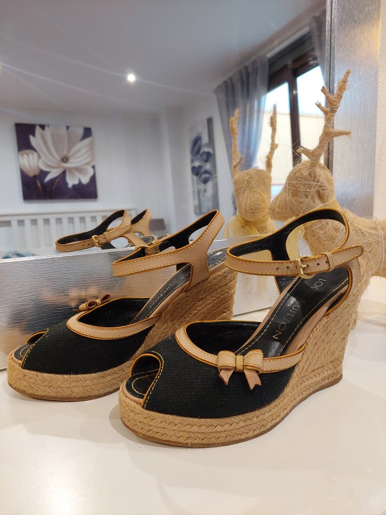 Sandali con zeppa louis sale vuitton