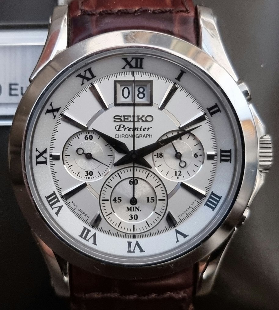 Seiko premier chronograf No reserve price Men 2011 present