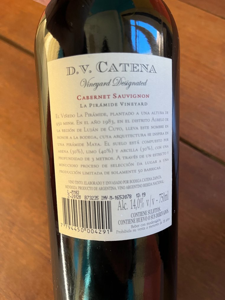 2019 La Piu Belle, 2018 Luca Laura Catena Luca Beso de Dante, 2016 DV Catana Sauvignon