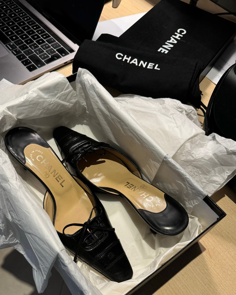 Chanel sales schoenen zwart
