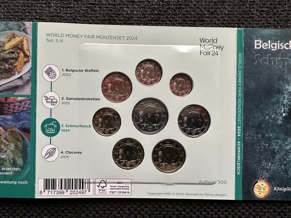 België. Year Set (FDC) 2024 "World Money Fair Schmorfleisch" Catawiki