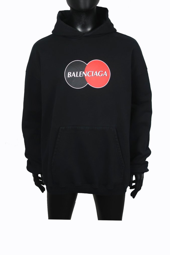 Balenciaga red discount and black hoodie