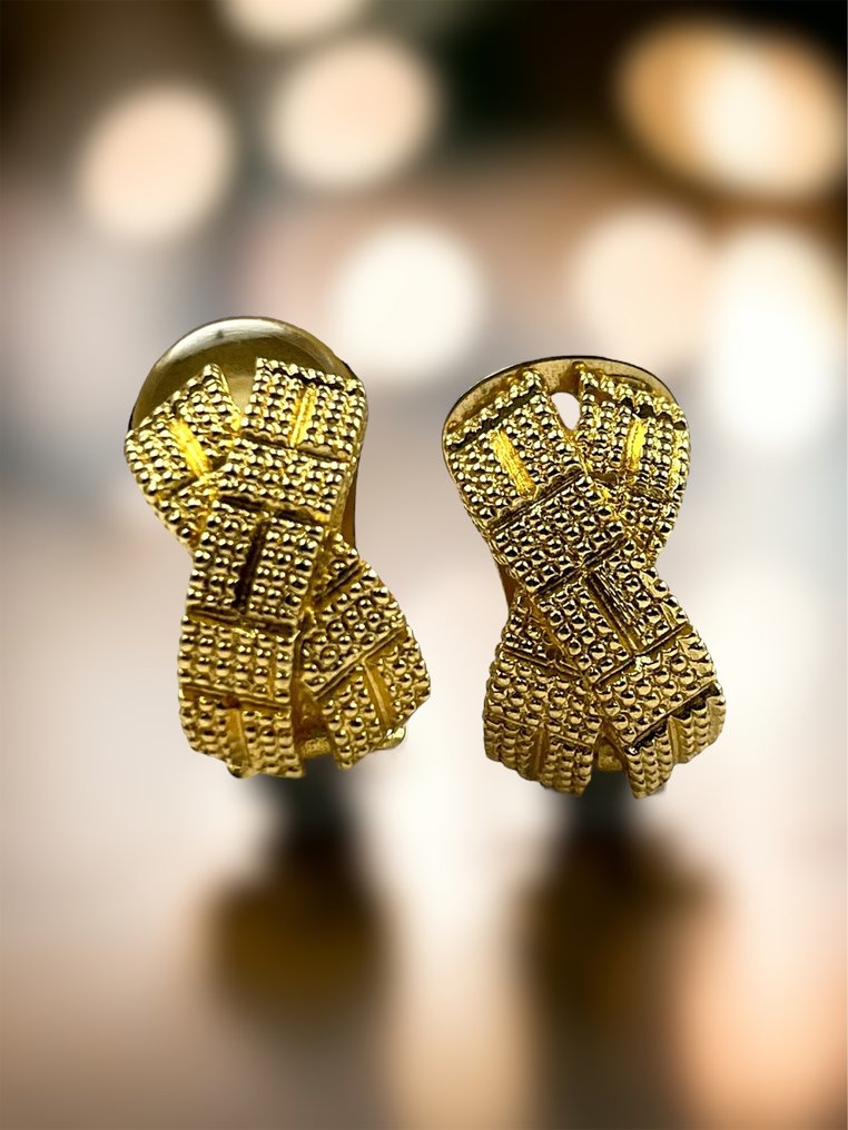 NO RESERVE PRICE Christian Dior Clip Earrings Placat cu aur