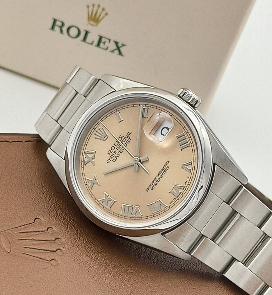 Rolex Oyster Perpetual Datejust Salmon Dial 16200 Unisex