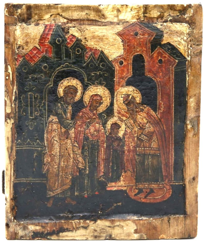 Icon - Presentation of Mary in the Temple - Wood - Catawiki