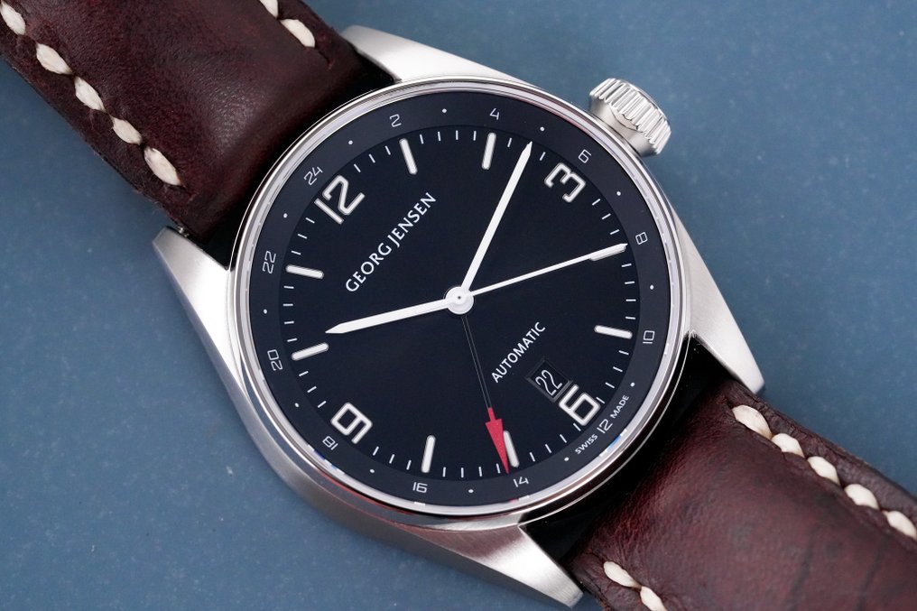 Jensen Delta GMT Automatic Black Dial No Reserve Price Men