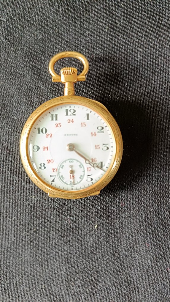 Zenith Montre gousset ancienne en OR NO RESERVE PRICE 1901 1949