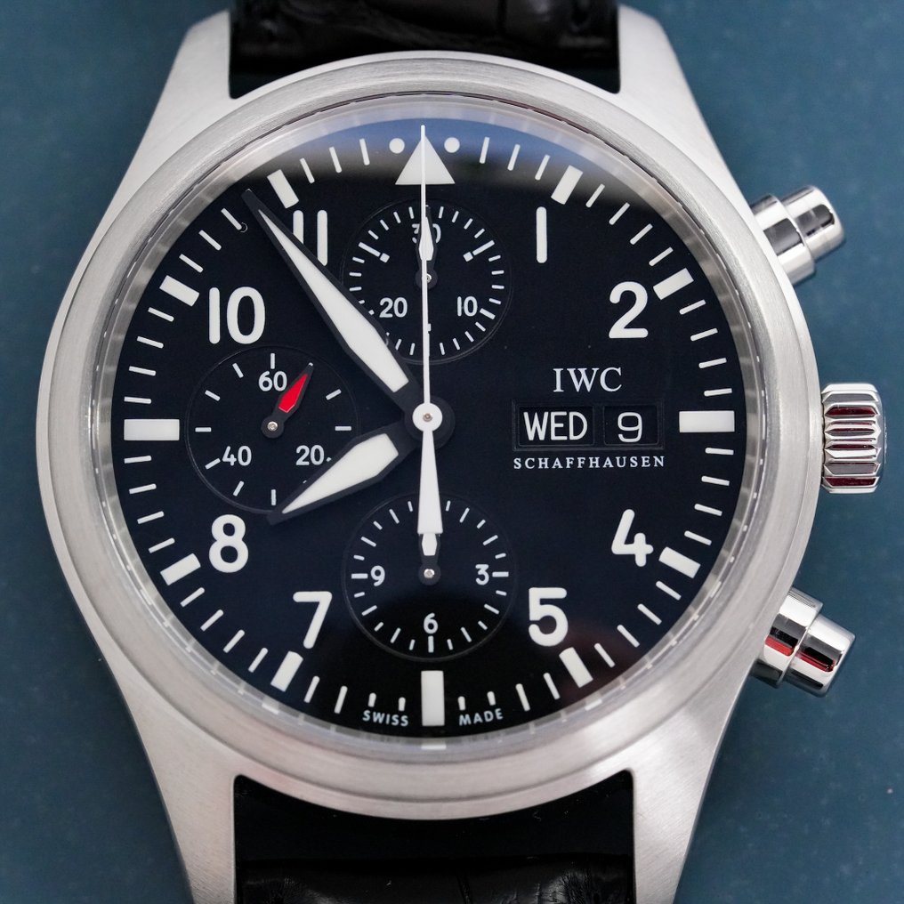 IWC NO RESERVE PRICE Pilot Chronograph Fliegeruhr Daydate