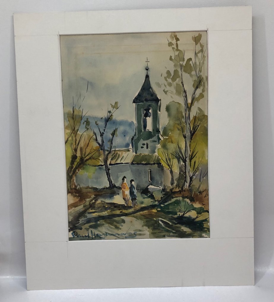 Paul Hagemans (18841959) Paysage d’église de campagne Catawiki