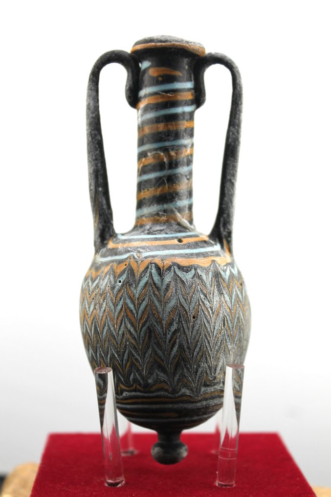 Grec ancien, hellénistique amphoriskos en pâte vitreuse Catawiki