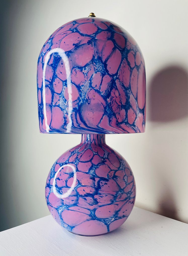 Cristallerie La Roch re Table lamp Mushroom with marmoreal