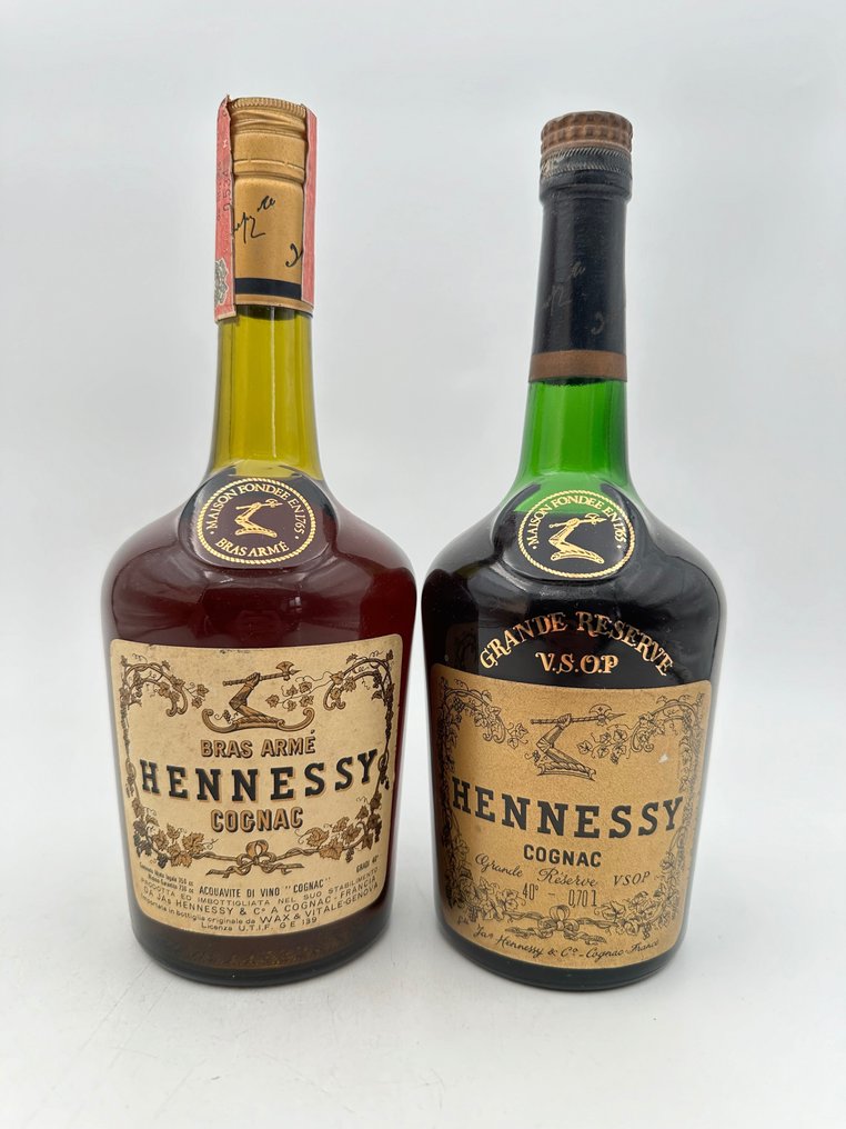 Hennessy - VSOP Grande Réserve & Bras Armé - b. 1970s - 70cl, 75cl - 2  bottles - Catawiki