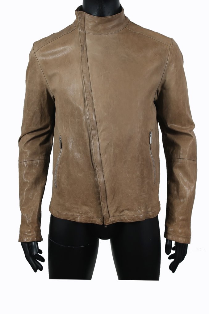 Vintage armani discount leather jacket