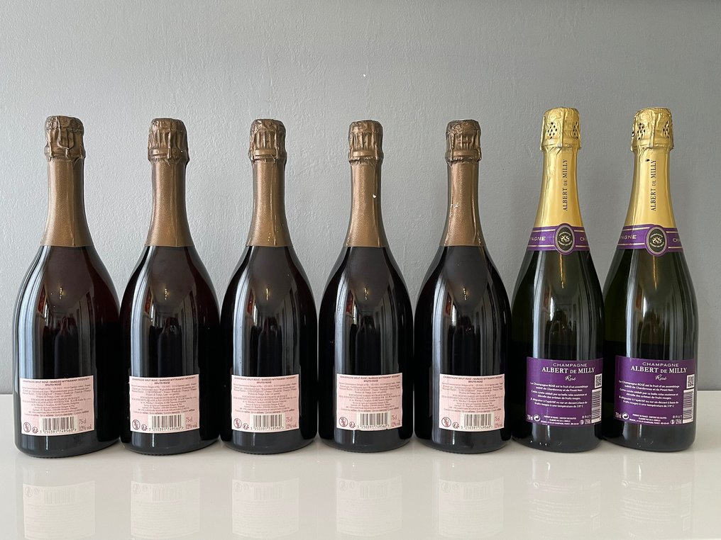 Tradition de Delagne & Fils Grande Cuvée Rosé x5 & Albert de Milly Rosé