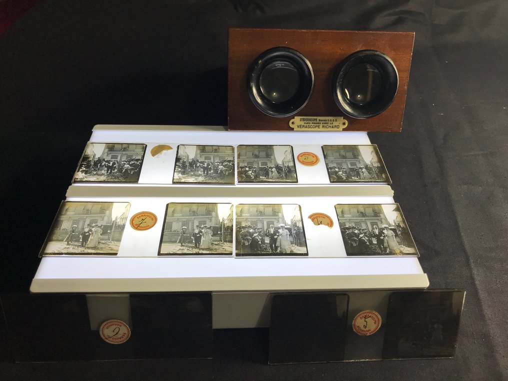 Richard, Jules Vérascope/Stéréoscope avec 6 plaques fin XIXème Stereo